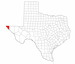 El Paso County Texas - Location Map